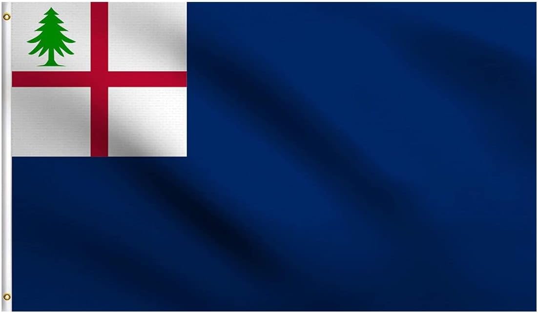 DMSE Bunker Hill American Revolution War England 1775 Breed's Flag 3X5 Ft Foot 100% Polyester 100D Flag UV Resistant (3' X 5' Ft Foot)