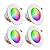 Recessed Lighting Smart Ceiling Light Downlight 9W 800LM Color Changing LED Downlight RGB & Daylight Dimmable by Bluetooth Control,16 Million Colors,DIY Scenes,Timer,Music Sync ETL&FCC (4, 12W/4IN)