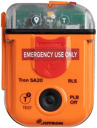 Jotron Tron SA20 PLB Personal Locator Beacon | Compact & Lightweight | GPS & Galileo GNSS | 406MHz Emergency Signal | Waterproof | Solas Approved | Programmed for US Registration