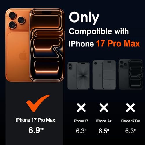 iVoler Cover Chiaro per iPhone 17 Pro Max con 2 Pezzi Pellicola Vetro Temperato, [Antiurto di Grado Militare][Protezione Fotocamera] Custodia Trasparente Sottile Anti-Ingiallimento Case - Trasparente - Immagine 1