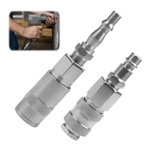 SMCEHEYA Luftverschraubungs-Konverter-Adapter, 4 Stück, 0,64 cm BSP-Luftleitungsarmaturen, Schlauchverbinder, Kupplungen, Verbindungsstück, weibliche und männliche Armaturen, Euro- und
