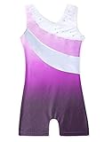 Gymnastics Leotards for Girls Leotard for Girls Gymnastics Outfit Purple Shorts Dance Clothes...