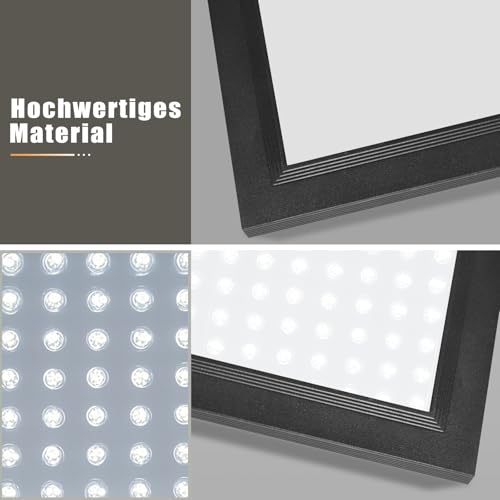Lampe de cuisine LED 120x30 cm noire avec télécommande intensité variable 40W