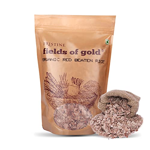 Image of PRISTINE Fields of Gold Organic Red Beaten Rice, 500 g (Pack of 3)