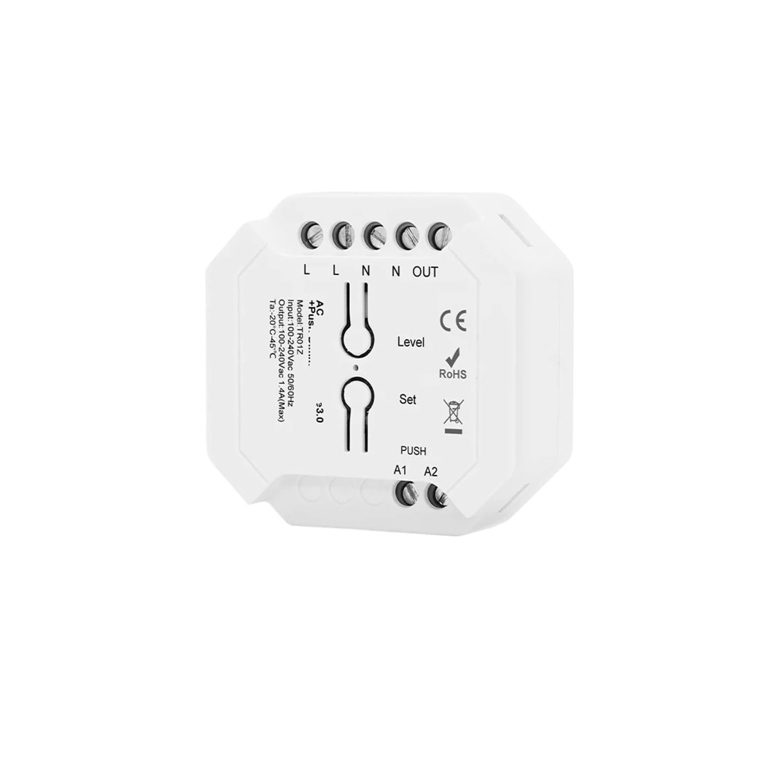 Variateur triac AC silencieux pour interrupteur à bouton-poussoir et gestion de lumière