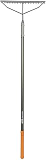 Fiskars 397940-1001 PRO Rake, Garden, 60 Inch, Silver