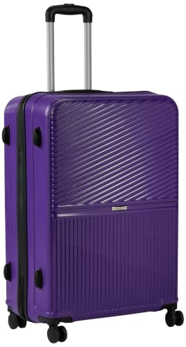 Image of Teakwood Set of 3 8 Wheels Trolley Bag, Hard Cabin with Zipper Closure, Adjustable Push Button & Cross Side Strap, Number Lock System 360 Degree (Set of 3, Purple)
