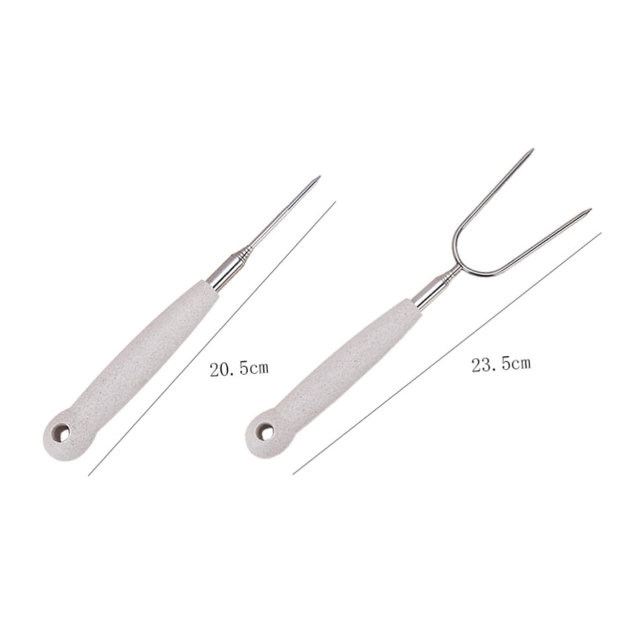Toyvian 3 Set Forchette Da Barbecue Inossidabile Forchette Portatili Per Grigliate Inclusa Per Famiglia 2 Pezzi*3