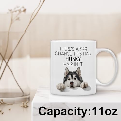 QASHWEY Husky Gifts Dog Mug, Funny Husky Coffee Mug Tea Cup Gifts for Dog Owners Mom Dad Women Men, Funny Quote HuskyDog Lovers Pet Owners Coffee Cups Ceramic 11oz