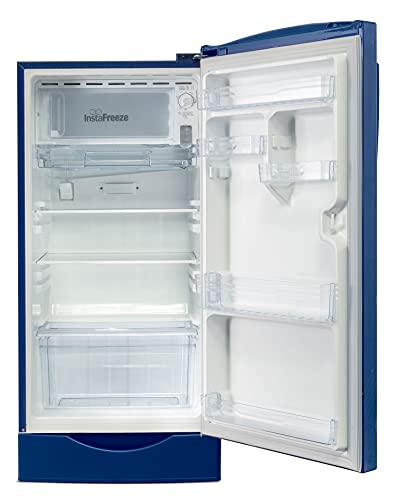 Image of Havells-Lloyd 200 L 4 Star Inverter Direct Cool One Door Refrigerator (GLDF214SBBS2PB Begonia Blue)- 2022 Model, Free 1 Year Extended warranty