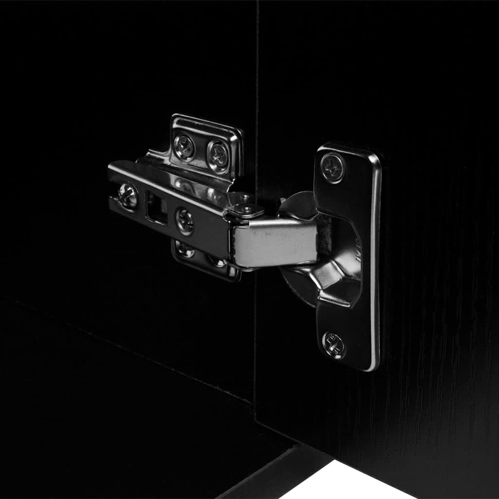 vidaXL Ensemble 9 pcs de mobilier Meuble de Salle de Bain et lavabo Vasque Noir