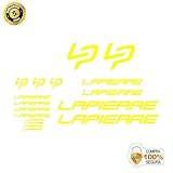 Adhesivo de vinilo impreso de la máxima calidad. Vinilo laminado con 5 años de garantía. Se incluye todo lo que aparece en la imagen. Juego de adhesivos en vinilo para LAPIERRE 2 PEGATINAS CUADRO BICI