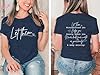 Qskall Let Them T Shirt for Women Keep Shining Shirts Inspirational Tee Motivational Tops Blue #3