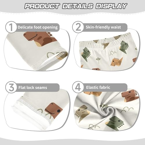 Dinosaur Cute Girls Leggings,Workout Leggings for Girls Toddler Athletic Legging Size for 3-10T3