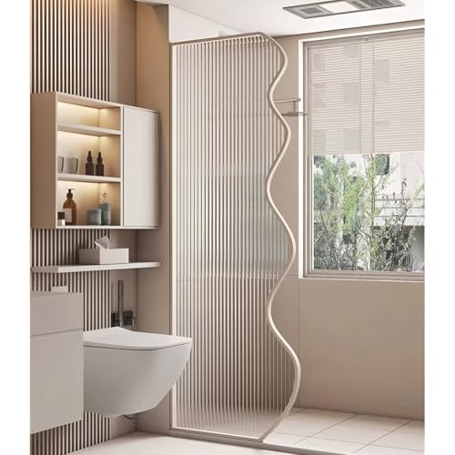 Panel de ducha de cristal, mampara de ducha para oficina en casa, diseño fácil de limpiar, 40 x 180 cm