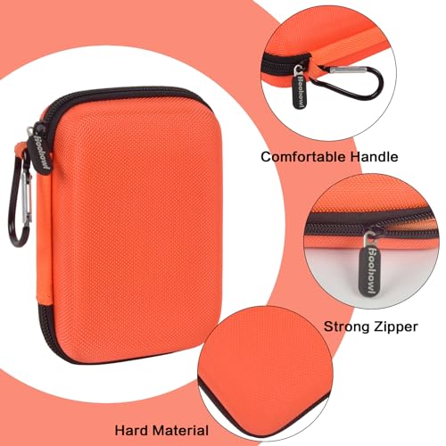Hard Case Compatible with SIMO Solis 5G/ for Pro 5G WiFi Mobile Hotspot, Travel Router for Hotel WiFi Storage Holder Bag with Mesh Pocket for Charger USB Cable & Accessories (Box Only)- Orange by Boobowl - Image 5
