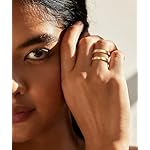 WFYOU 14K Gold Filled Rings for Women Non Tarnish Dainty Gold Initial Ring Stackable Gold Rings for Women Alphabet Letter Ring Wedding Bands Thin Thumb Pinky Stacking Rings Jewelry Gifts for Women - Image 4