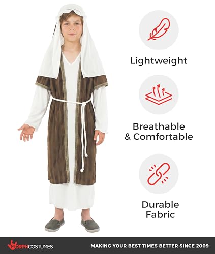 Disfraz completo de pastor marrón para niños talla XL miniatura 4