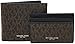 Produktbild Michael Kors Mens Set Two Piece Leather Billfold Wallet With Card Case (Black PVC)