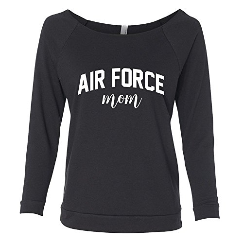 Air Force Mom Raw Edge Neckline Off The Shoulder Lightweight Pullover Sweater For Women2