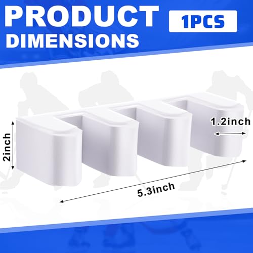 Yousoontic Hockey Stick Holder Hockey Puck Holder Wall Mount Hockey Stick Ice Hockey Stick Organizer Bracket (1 Pc,White,5.31 Inch)