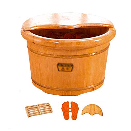 Baignoire spa pour pieds en bois le cadeau bien-être idéal avec couvercle