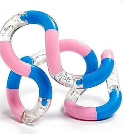 Star Magic Selection of The Original Tangle Fidget Toy. Decompression, Sensory (Pink/Blue/Clear)