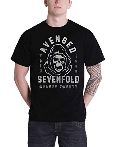 Avenged Sevenfold T Shirt So Grim Orange County Official Mens Black M