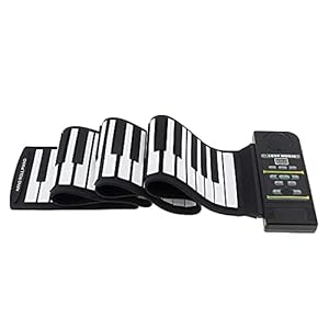 88 toetsen oprolpiano, draagbaar oproltoetsenbord Siliconen handrolpiano Ingebouwde stereoluidspreker, opvouwbaar…