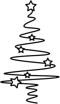 werdecade Black Metal Christmas Tree Wall Decor - 11.8" Iron Minimalist Holiday Hanging Ornament for Home, Bedroom, Living Room, Door - Modern Xmas Decoration black