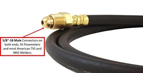 Industrial Argon Regulator/Flowmeter Gauges For Mig And Tig Welders + 5 Feet Hose - Süa #TOP5