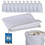 KOTARBAU® 10er Set PP Gewebesäcke 65x105cm Schwerlast-Gewebesack Wei...