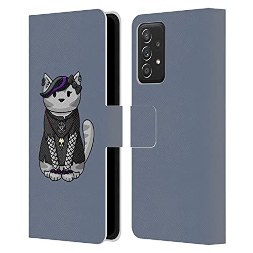 Étui portefeuille Samsung A53 5G Beth Wilson Punk Doodlecats en cuir