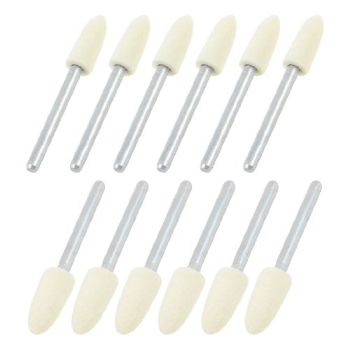 Aexit 12PCS 6mm Abrasives Tapered Felt bo-bs 3mm Drill Hole for Power Drill Die Grinder Model:88as239qo40