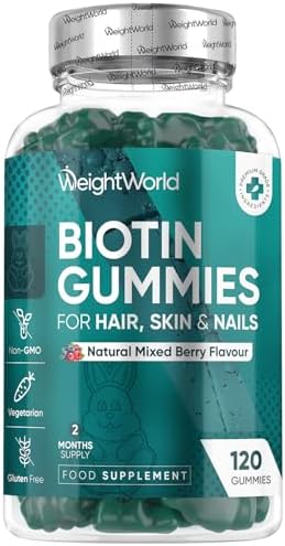 Biotin Gummies - 120 Chewable Gummies - B7 Vitamin with 8 Key Vit...