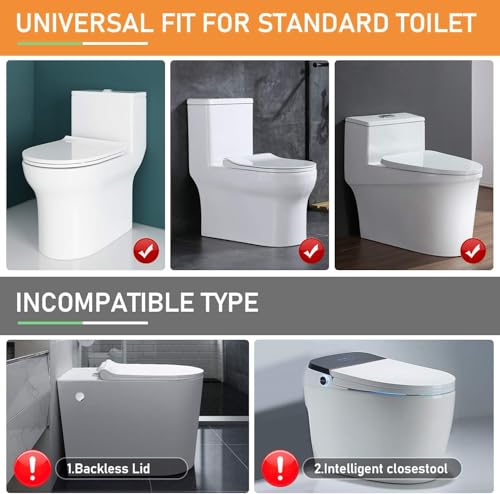 Baby Toilettenschloss, Kindersicheres Toilette-Sitzschloss im Badezimmer, Toilette-Deckelschloss mit Schaukelverschluss für Babysichere, Schnelle Installation丨Einfach zu Bedienende (2 Pcs)