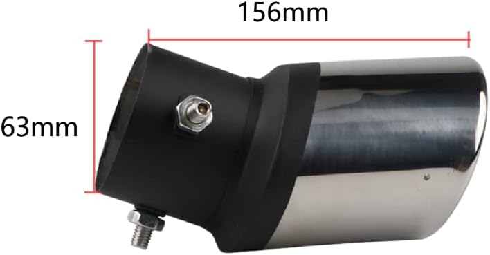 2PCS Stainless Steel Bolt-On Car Exhaust Tail Muffler Tip Pipes Universal Fit Pipes Diameter 1 1/2" to 2 1/4" (Silver+Blue,Curved)