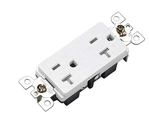 [15 Pack]20 Amp Decorator Electrical Duplex Receptacle Outlet,Child Safe Tamper-Resistant,NEMA 5-20R 125V Wall Socket,Straight Blade,Residential&Commercial Grade,UL Listed,White by Barep - Image 4
