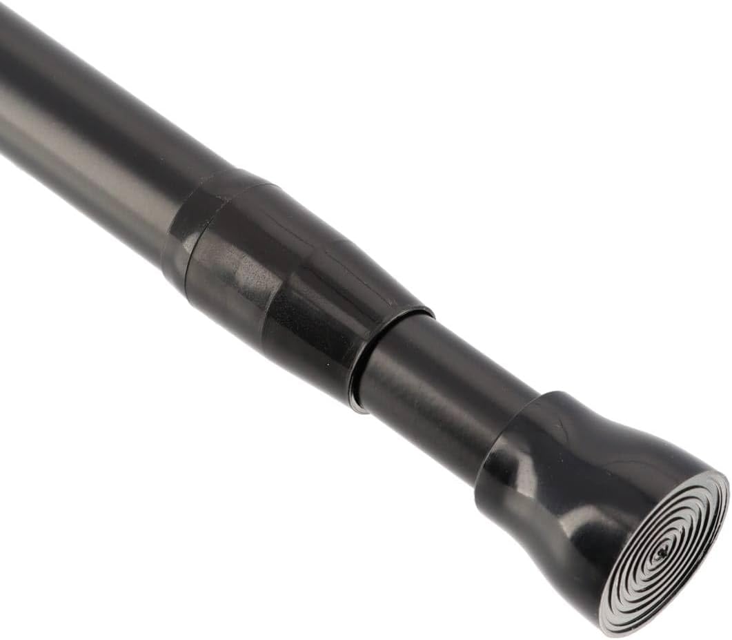 Tension Adjustable Shower Curtain Rod 28-47 Inches Black