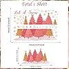 HPNIUB Large Pink Christmas Tree Wall Stickers Let It Snow Snowflake Xmas Winter,Pink Window Sticker,Merry Christmas Wall Sticker Snowman,Xmas Tree Snowflake Wallpaper for Glass Party Home Living Room #2