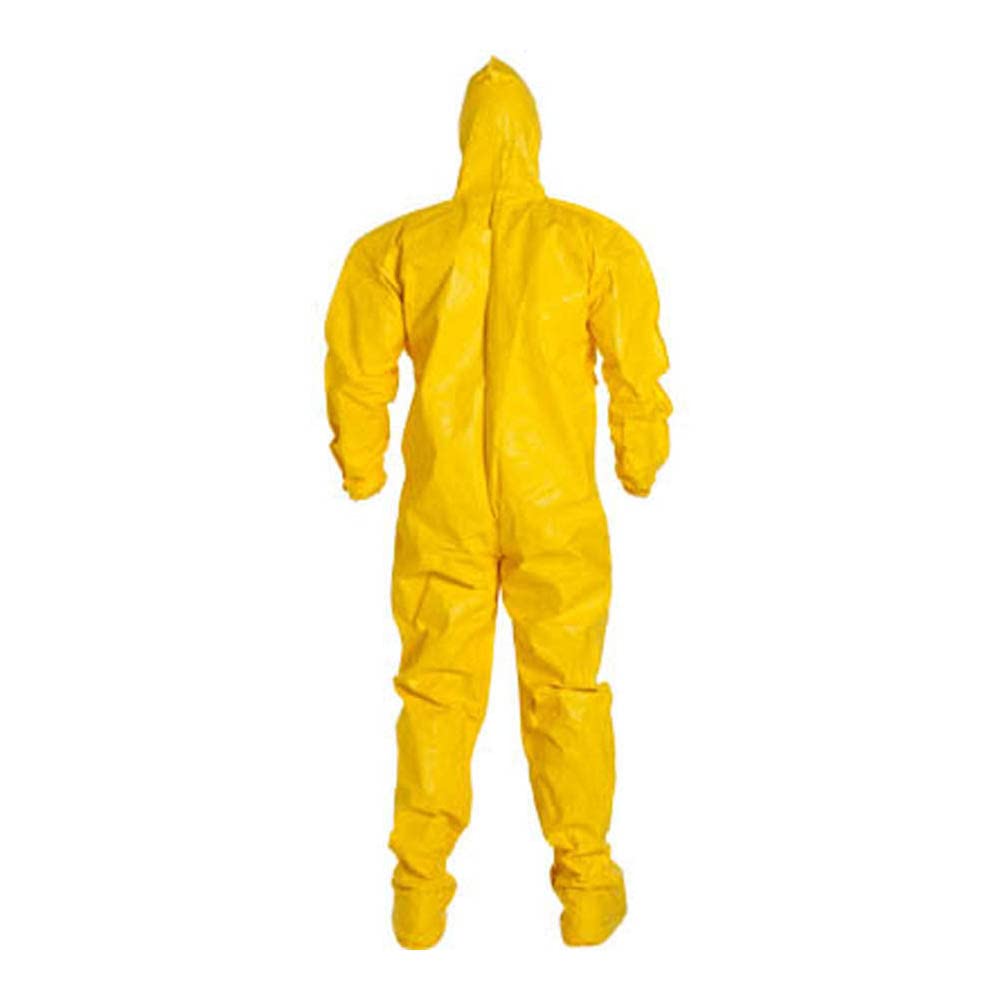 Dupont QC122BYLXL001200 QC Coverall, Storm Flap with Adhesive Closure, Bound Seam, X-Large, Yellow (Pack of 12)