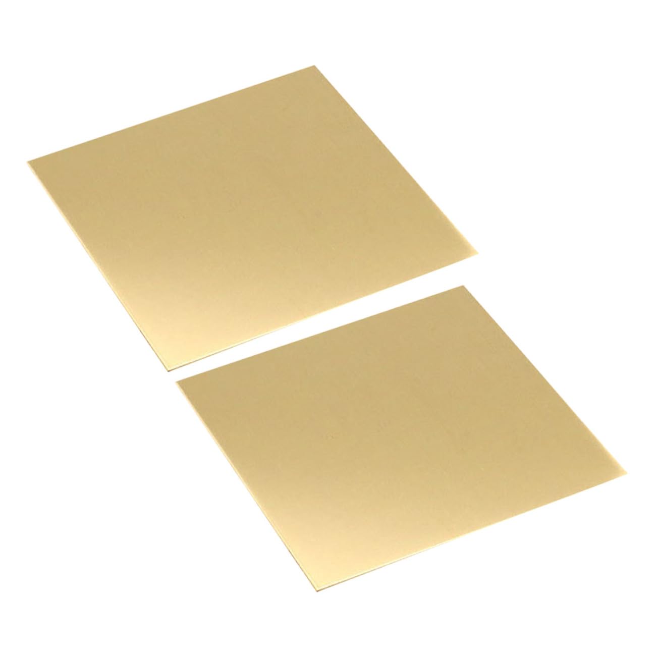 Zerodeko 2pcs Brass Sheet Metal Sheets for Crafts DIY Jewelry Brass Plate Sturdy