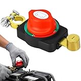 Battery Disconnect Switch, Kill Switch, Battery Shut Off Switch Top Post, 12V-48V On/Off Battery Power Cut Master Switch Disconnect Isolator for Car RV Boat Marine ATV UTV (Top Post)