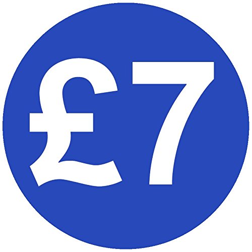 £ Bright Blue Price Stickers - 13mm, £7, 10000 — image 1
