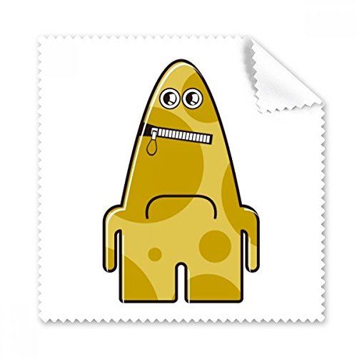 Chiffon de nettoyage jaune pour lunettes et écrans motif alien DIYthinker 5 pièces
