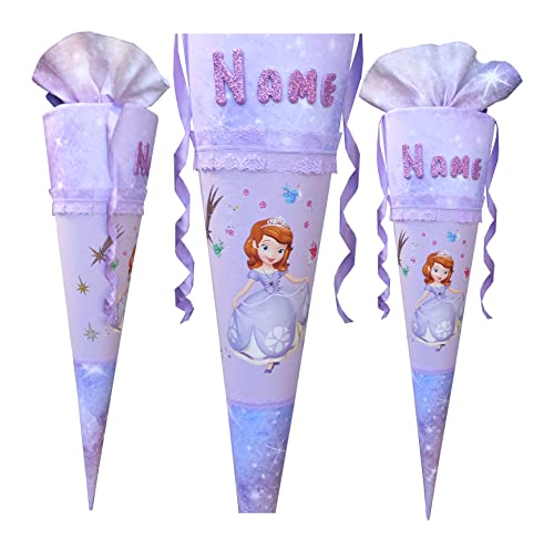 Prinzessin Schultüte passend zum Candy von Beckmann/für Mädchen/mit Name versehen/Stoffuckertüte/Wunschname