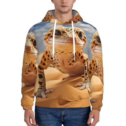 Sweat à capuche homme imprimé léopard pour un look d'hiver décontracté