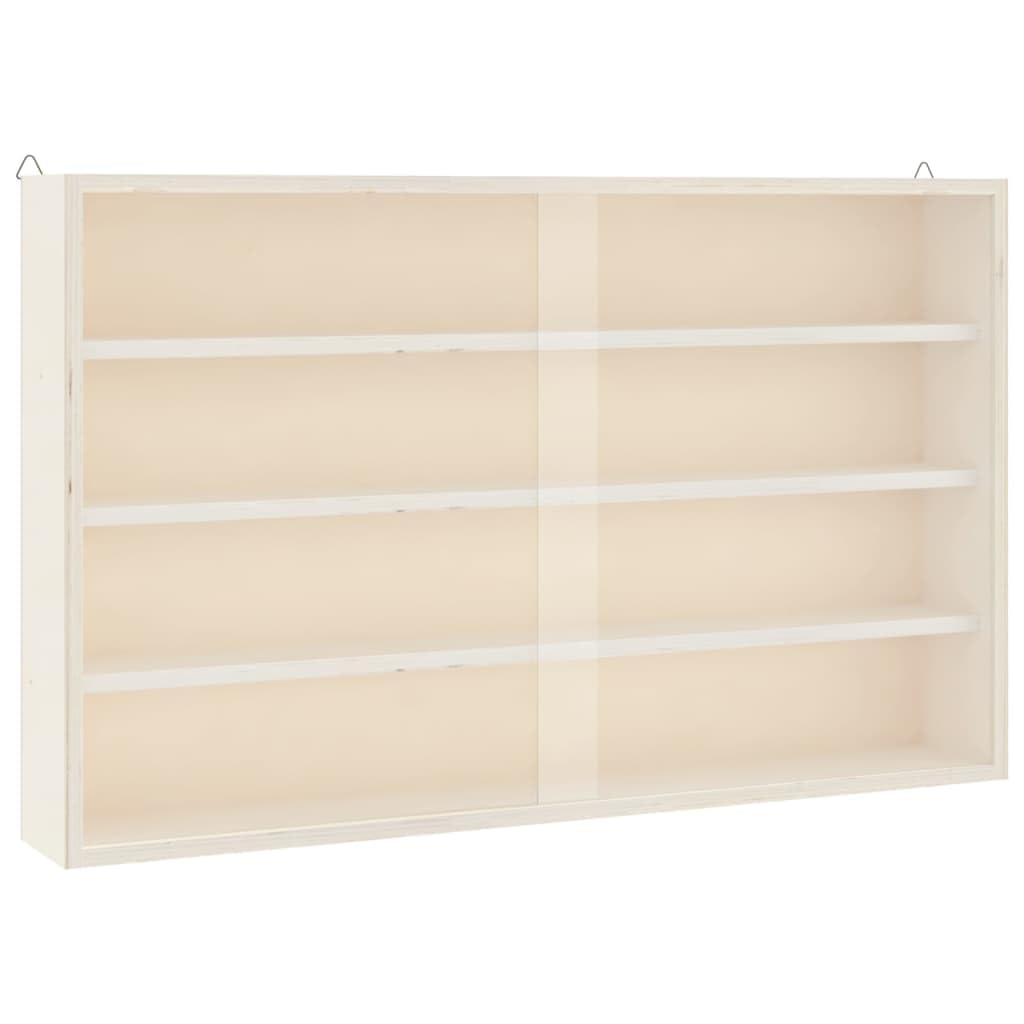 vidaXL Vitrina de Madera para coleccionistas con Puertas 60x8,5x37 cm