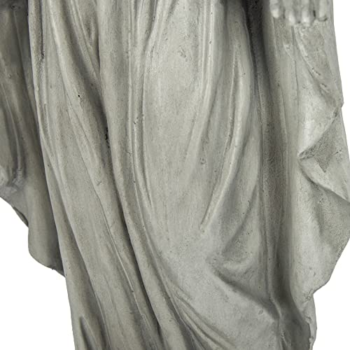 Luxenhome Virgin Mary Statue, 30'' Religious Garden Statue, Angel Figurines Large Garden Statues, Mary Statue, Outdoor Statue, Garden Sculptures, Outdoor Garden Decorations, Goddess Statue, Gray #TOP7
