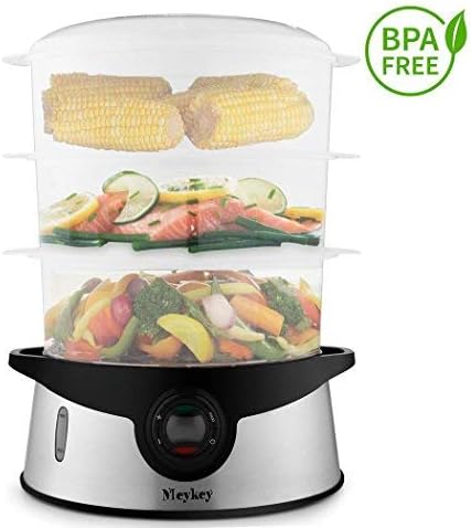 BPA Free 3-Tier Electric Food Steamer Stainless Steel Baby Food Steamer 800W